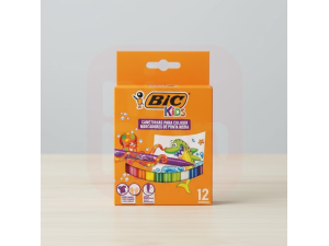 Caneta Hidrográfica Kids Ponta Média 12 Cores - BIC