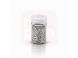 Glitter Escolar 3g – Prata
